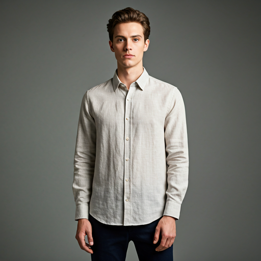 Model in a sharp linen shirt